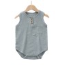 Baby one-piece summer thin cotton boy and girl sleeveless bag fart pajamas baby triangle climbing romper