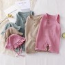 Baby clothes summer boys and girls baby double-layer gauze one-piece children's sleeveless vest romper romper