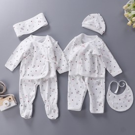 Hot selling 7-piece cotton gift box set for 0-3 months newborn baby underwear set  direct sales