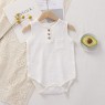 Baby one-piece summer thin cotton boy and girl sleeveless bag fart pajamas baby triangle climbing romper