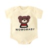 Baby bag fart jacket summer new newborn cotton cartoon short sleeve Hayi baby one-piece triangle climbing suit